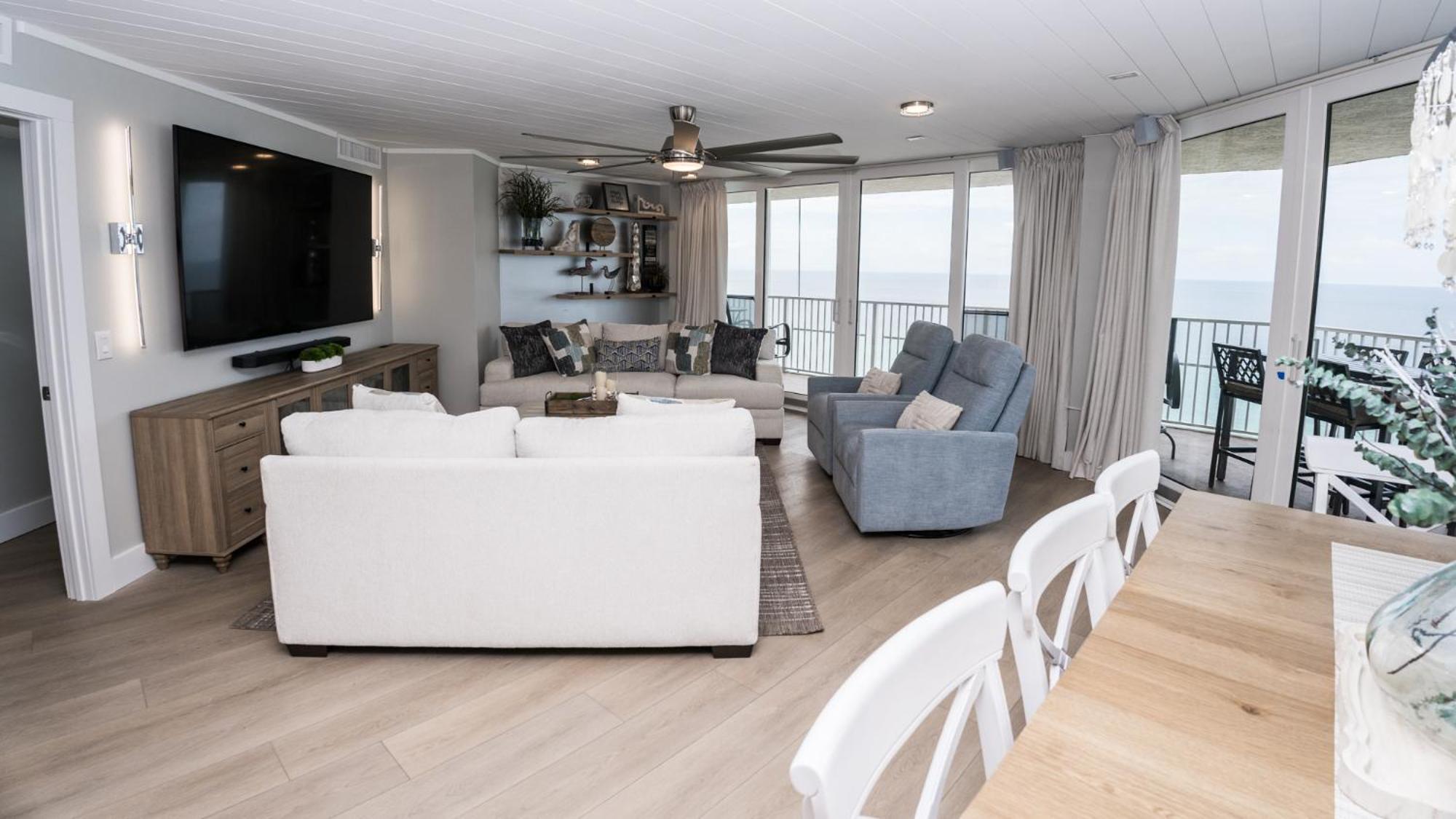 New Rental - 3Br 3Ba Corner Beachfront - 2024 Remodel - 3 Pools, Tiki Hut, Gym, Tennis Panama City Beach Extérieur photo