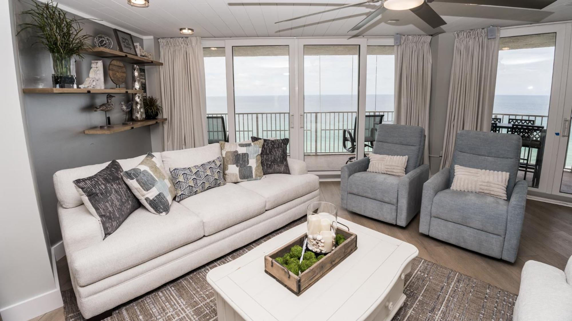 New Rental - 3Br 3Ba Corner Beachfront - 2024 Remodel - 3 Pools, Tiki Hut, Gym, Tennis Panama City Beach Extérieur photo